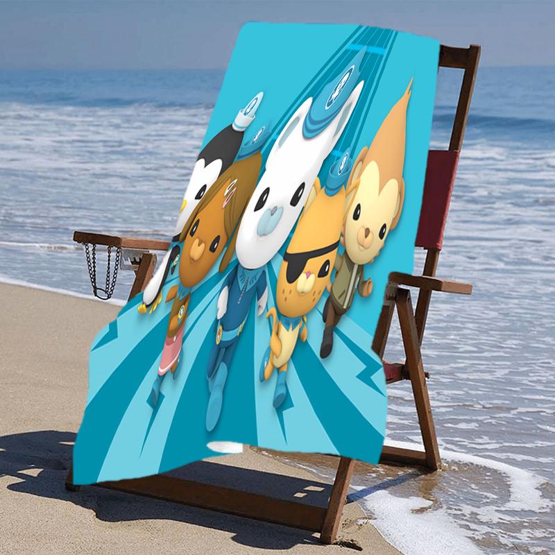 proof beach towel with a The Octonauts1 pattern - soft,absorbent,quick-drying,machine washable - perfect for swimming,camping,bathing