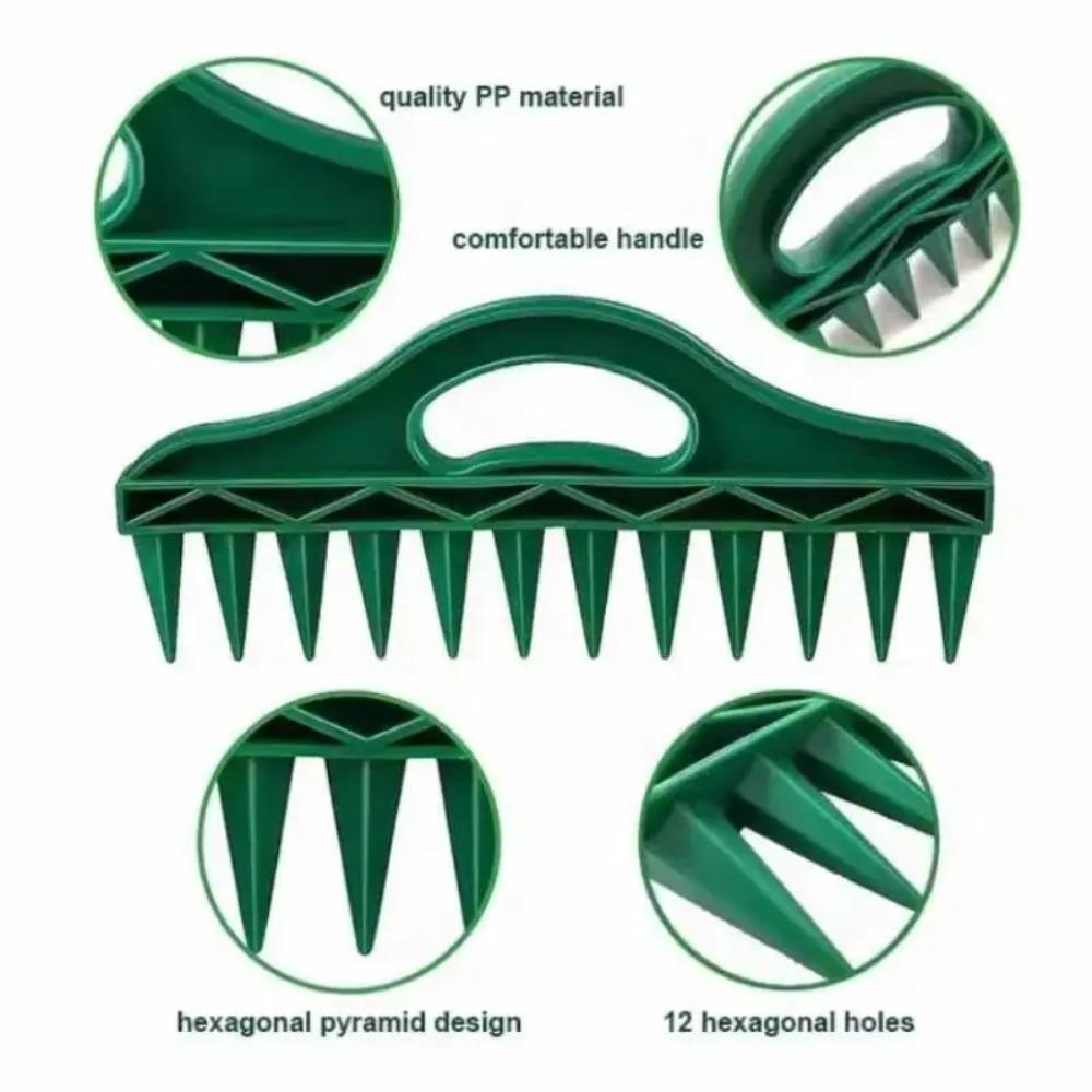 Hand Press Garden Seeder Tool 12 Cavity Fast Planting Dibber for Vegetables Flowers Efficient Soil Loosening Planter Aid Seeder