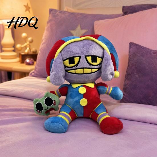 Plush Stuffed Animal Digital Circus Doll Cute Cartoon Character Toy Soft Pillow Collectible Plushie for Kids Christmas Thanksgiving Birthdays Gift