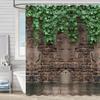Shower Curtain Waterproof And Mildew-Proof 3D Digital Printing Plant Stone Printing Shower Bathroom Partition