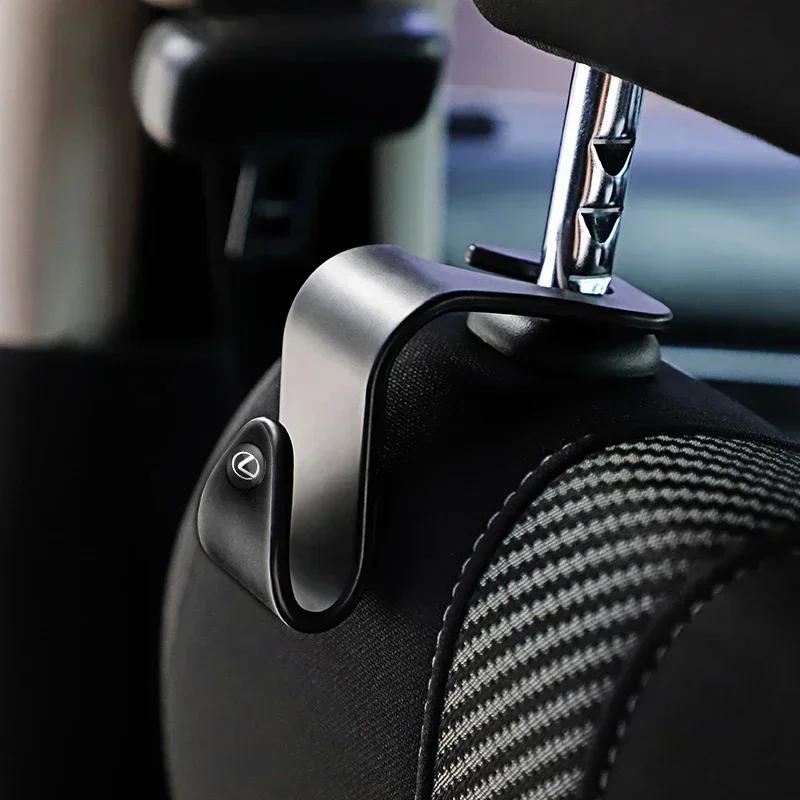 For Lexus Logo RX330 NX300H IS200 IS250 GX470 CT200H ES200 GS430 RX300 IS300H ABS Car Seat Back Hooks Hanging Holder Clips AEY1