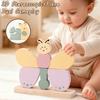 Baby Animal 3D Block Stacking Puzzle Creative Toy Montessori Butterfly Snail Shape Matching Game Fine Motor Skills Education Toy