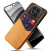For Xiaomi Redmi Note 14 Pro 5G/Poco X7 5G Case PU Leather Cloth Texture Hard PC Phone Cover with Card Holder