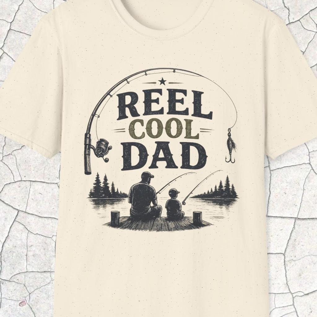Reel Cool Dad Shirt, Fishing Dad Shirt, Father Son Fishing Tee, T Shirt Gift for Dad Fisherman, Fathers Day Fishing Shirt