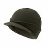 Earflap Short Brim Beanie Cap Thicken Add Plush Lined Hat Fashion Warm Knitted Peaked Cap  Winter
