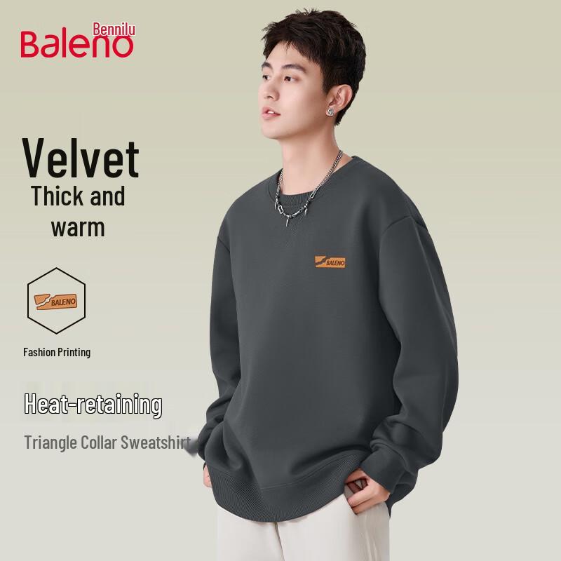 Baleno Herren American Retro Fleecegefüttertes Sweatshirt