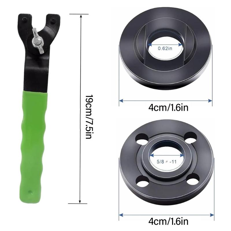 Angle Grinder Flange Nut Set with Wrench High Temperature Resistant Nuts Suitable for Efficient Polishing and Cutting