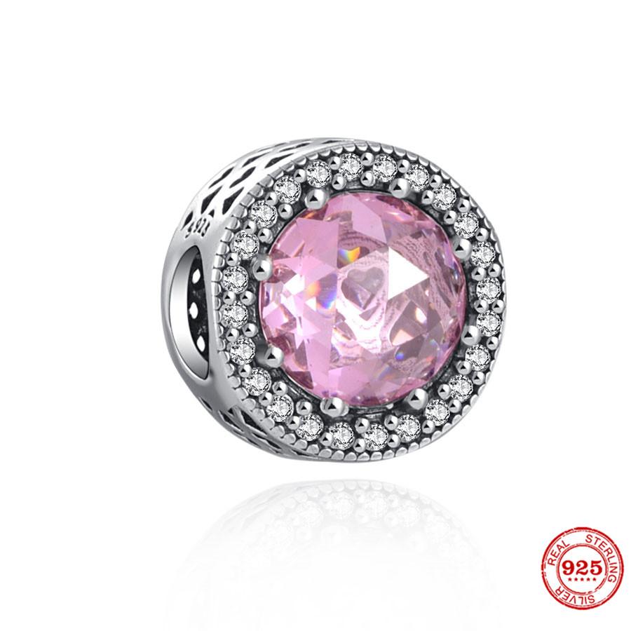 Classic copper Sparkling Clear Charm Bead Ideal For Girl Compatible With Authentic Bracelets Do It Yourself Women Jewellery