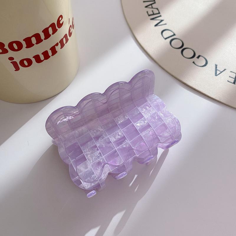 

Восхитительные ацетатные заколки-крабы для волос для женщин, с милыми конфетными вариантами цвета Purple7.6cm