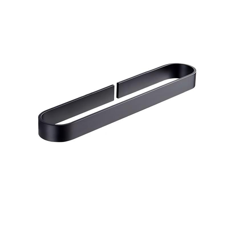 LISM No-Drill Black 30cm Single Towel Bar