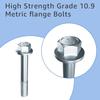 12 PCS Engine Stand Bolt Kit - M10-1.5 Stand Bolt Flange Compatible with LSX LS LS1 4.8L 5.3L 6.0L 6.2L LR4 LQ4 LS6 LQ9 L33 LS2 LH6 L92 L76 LY2 LY5