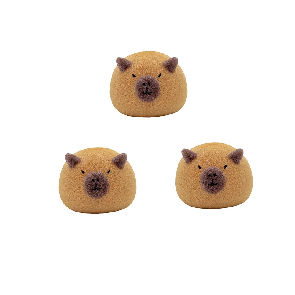 Capybara Shaped Bath Sponge Ball Soft Foaming Back Scrubber for Kids Gentle Exfoliating and Massage Cleaning Tool