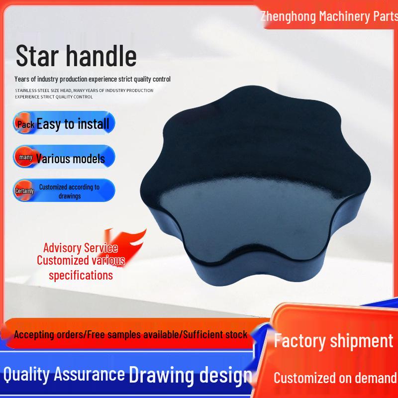 Various Star-Shaped Seven-Sided Bakelite Handles