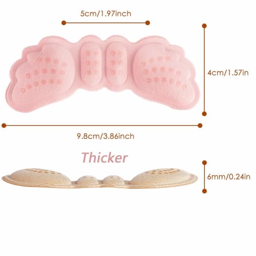 MonikaSun Heel Pads, Prevents Slip-Outs, Prevents Blisters, Adjusts Size, Anti-Slip, Pain Relief, Heel Protection Pads, Half Heel Cord Pads, Prevents