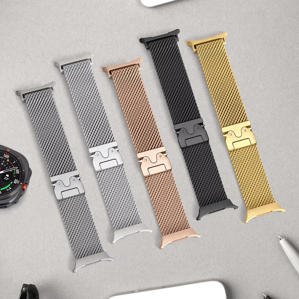 Parachute Buckle Straps for Samsung Galaxy watch ultra 47mm belt milanese loop bracelet correa Galaxy watch 7 ultra 47mm band