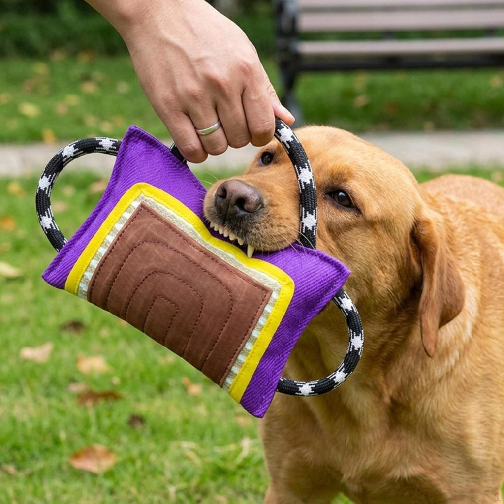 Dog Bite Pillow Portable Training Equipment Coarse Hemps Outdoor Pet Supplies Black