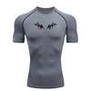 Camisa de Compressão Y2K Masculina Fitness Academia Esqueleto Esporte Corrida Camiseta Rashguard Tops Camiseta Secagem Rápida Manga Curta para Homem