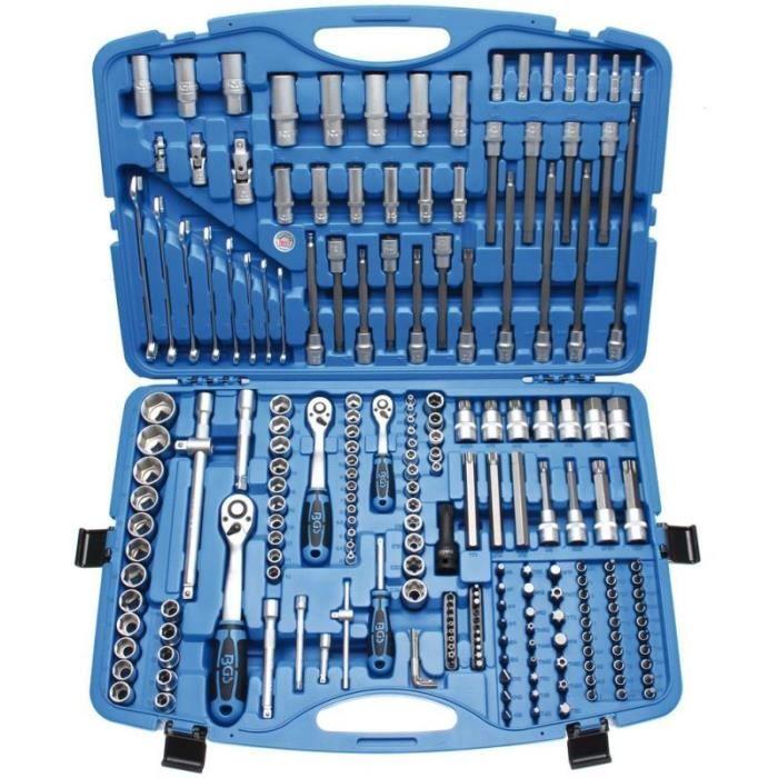 Jeu de douilles, six pans 6,3 mm (1/4") / 10 mm (3/8") / 12,5 mm (1/2") 213 pièces