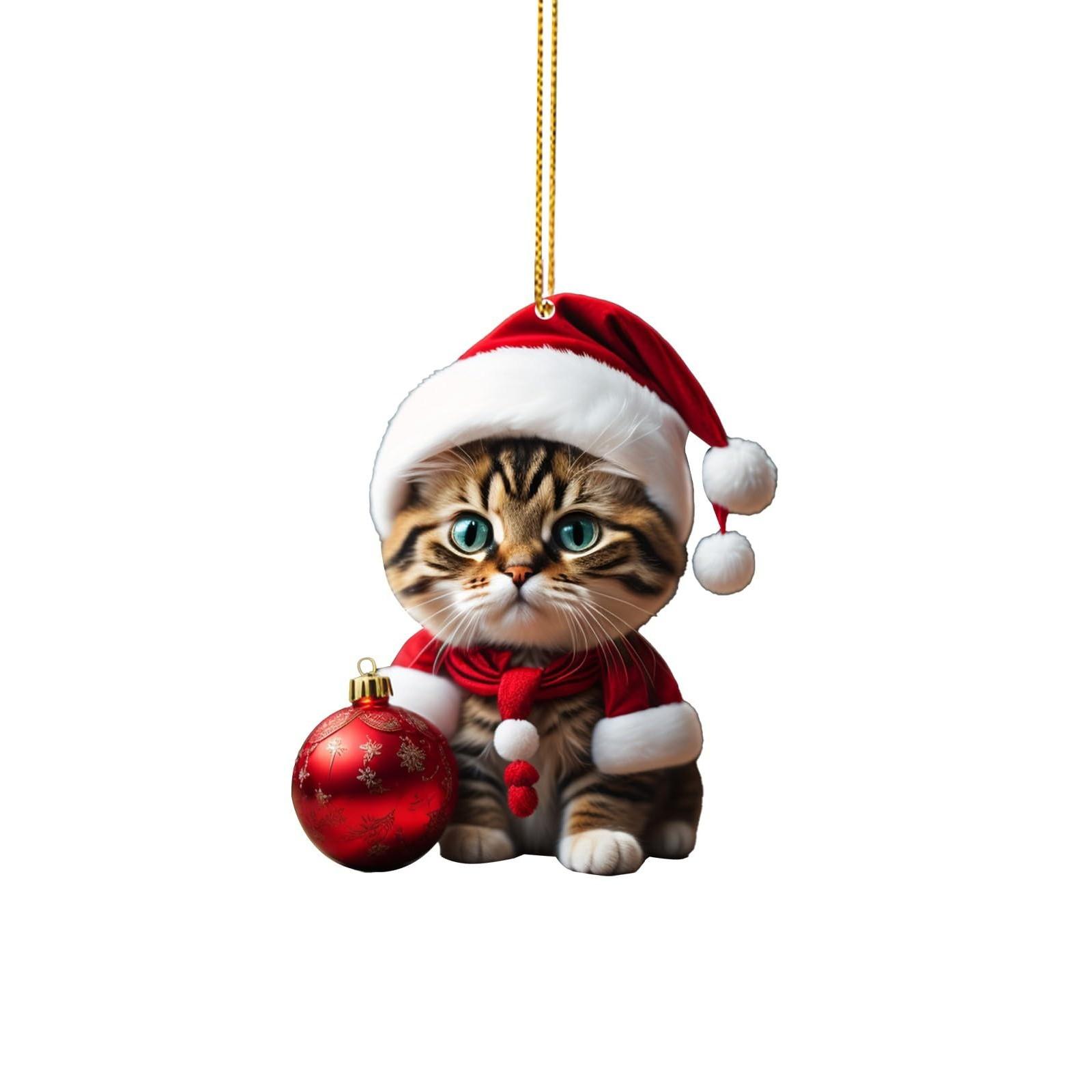 

Подвеска в виде животных на елку, рождественские акриловые украшения, праздничный декор для дома One Size