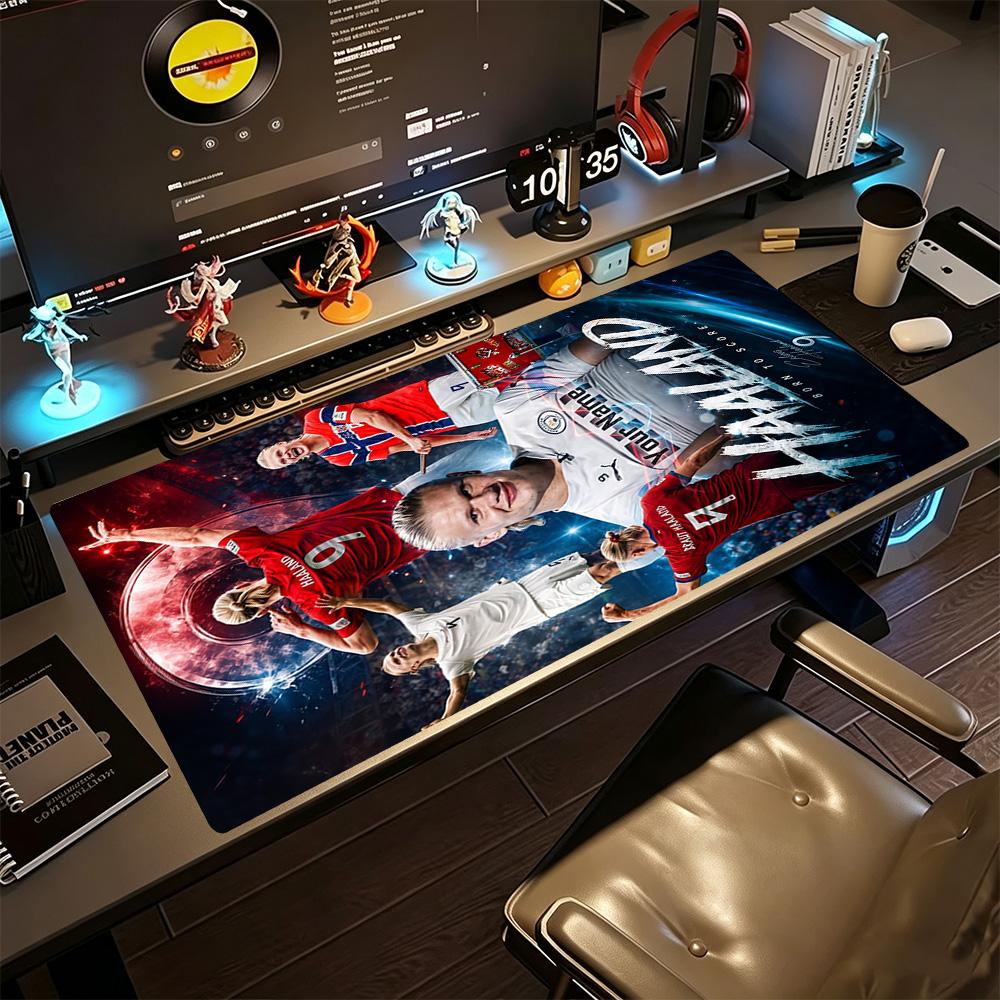 Haaland (130) Customizable Name Mouse Pad Keyboard Pad Office Mouse Mats Non-Slip Rubber Base Office Desk Accessory