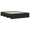 Black Bed Frame 150 x 200 cm Particleboard