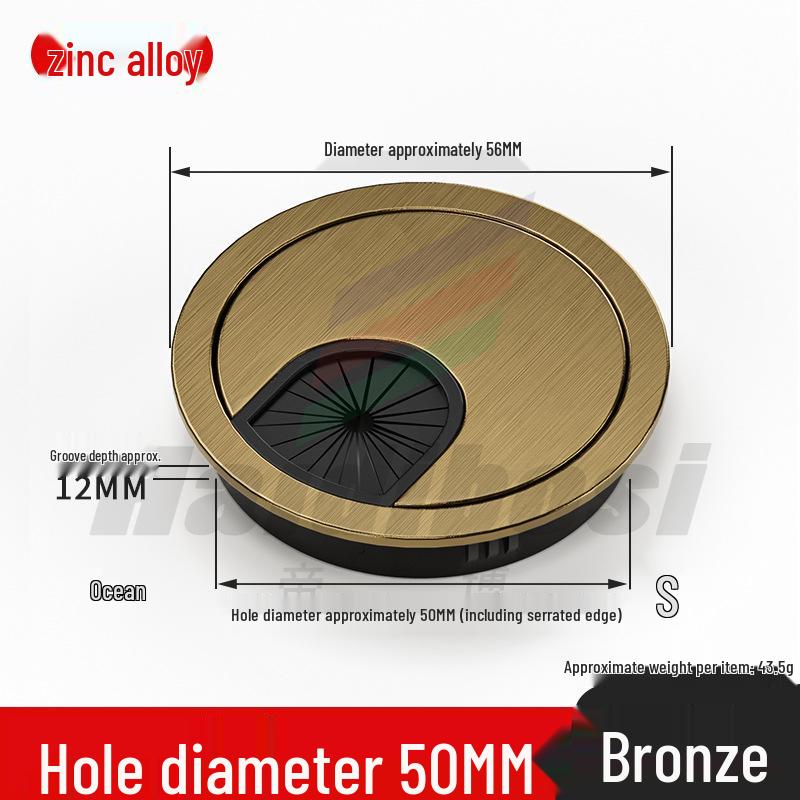 Desktop Cable Management Grommet Cover – Round Hole Sealing & Decoration