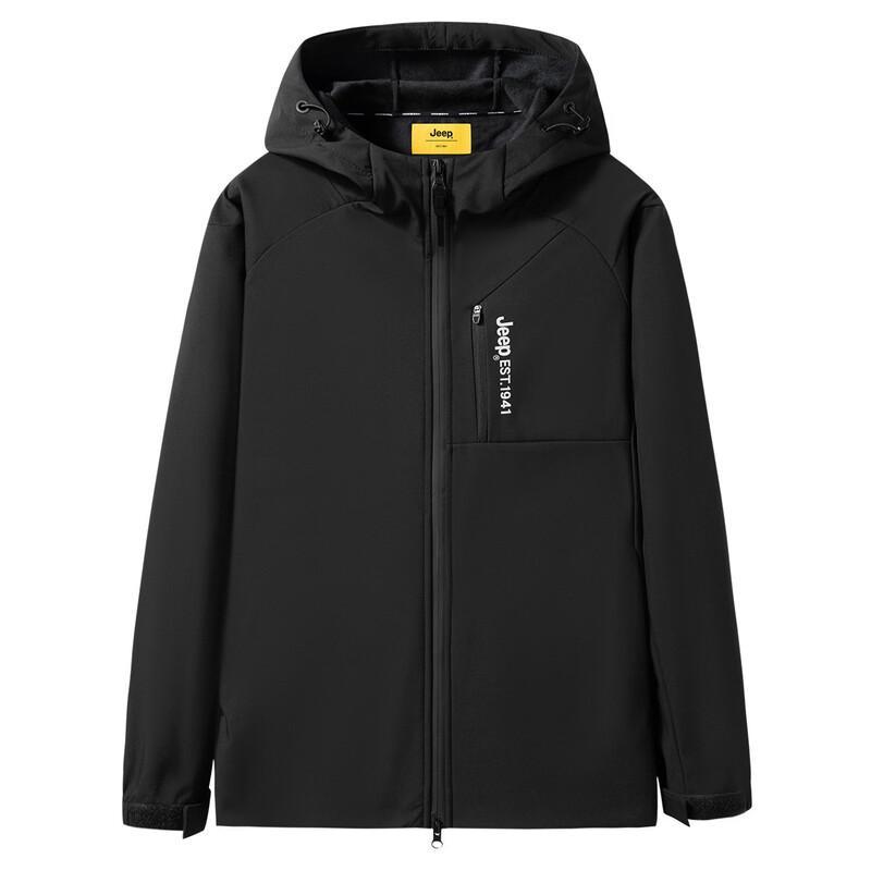 

JEEP Men s Fleece-Lined Winter Hooded Jacket M