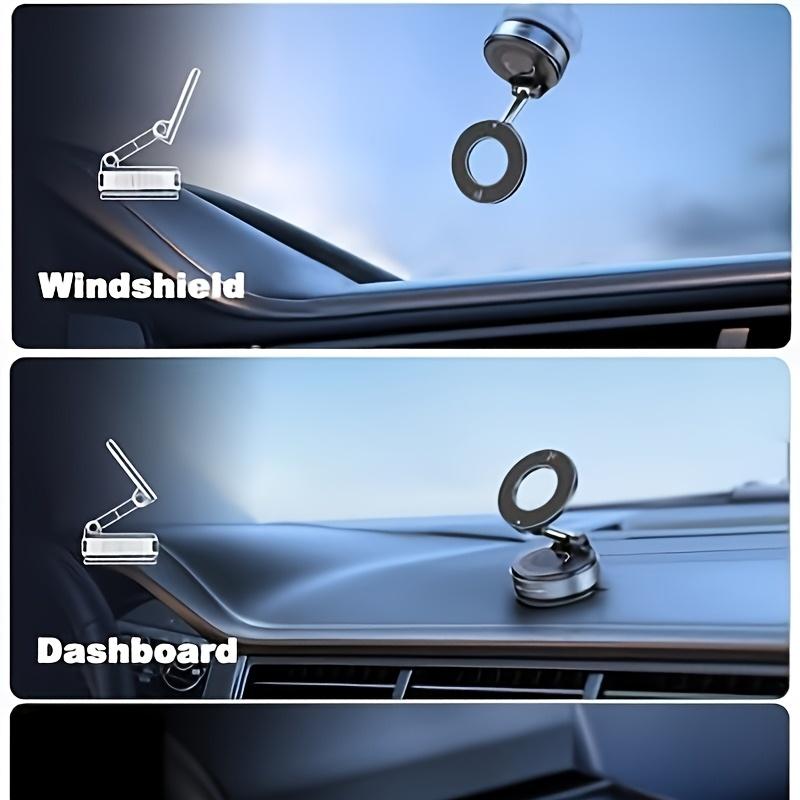 1 Vacuum Magnetic Car Phone Holder,360° Reinforced Super Suction Cup Compatible iPhone and Android Phone Holder