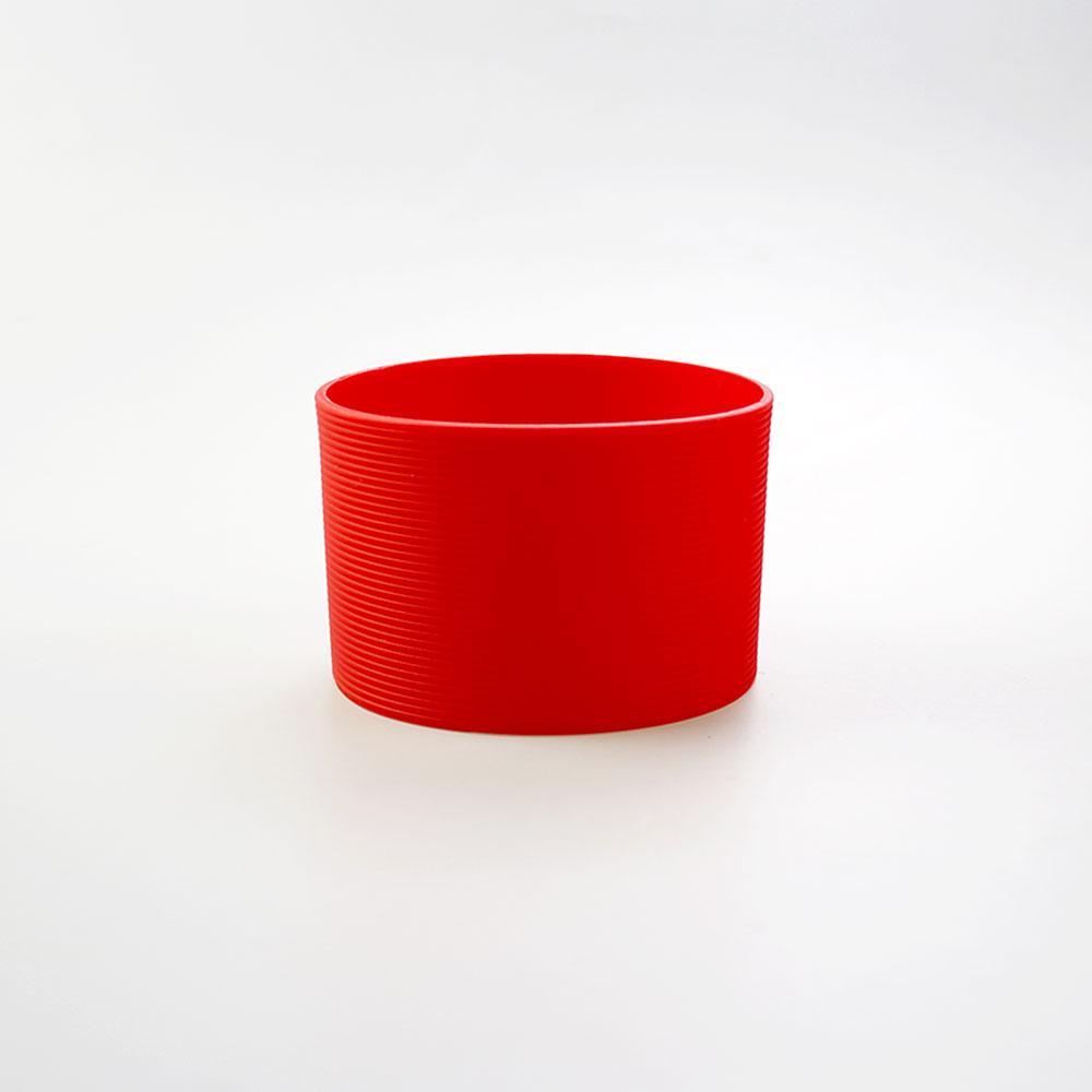 16 Colores 7.5CM Silicona Vidrio Taza Antideslizante Funda para Taza Aislamiento Antideslizante Cubierta Protectora 75MM Tapa de Taza con Raya Horizontal