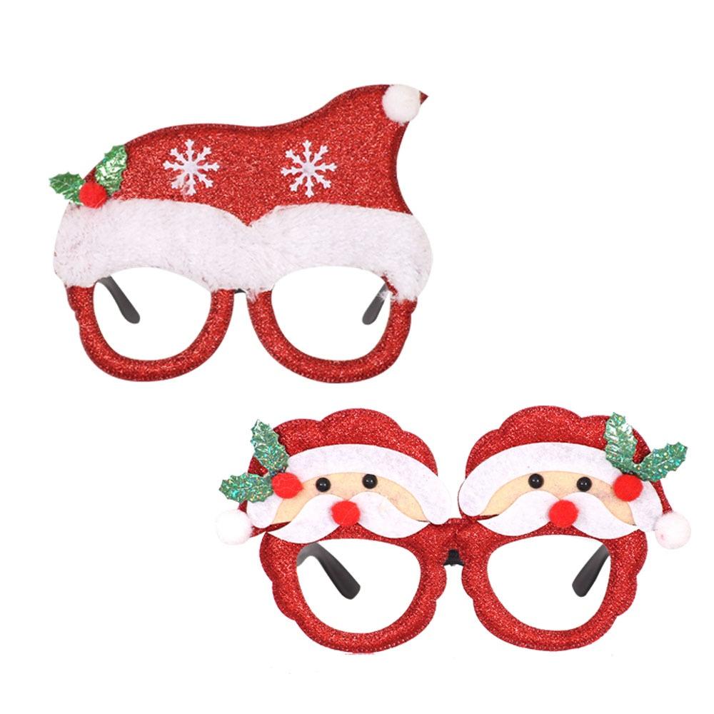 Festive Christmas Glasses Made Of Plastic And Fabric Assorted Colors And Designs Perfect For Photos Characters)