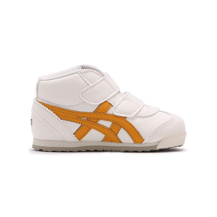 Onitsuka Tiger Mexico Mid Runner TS Comfortable Durable Lightweight Mid-Top Running Shoes Baby sneaker White Yellow 1184A133-100