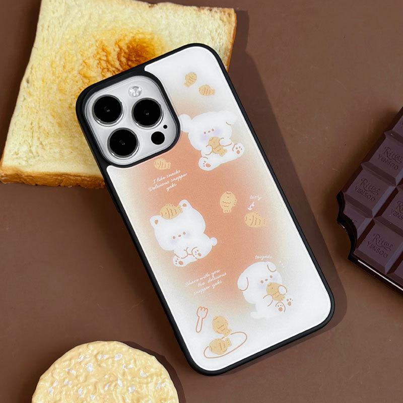 Zhitai Cartoon Matte Black Frame Case for iPhone 13 Pro/14 Pro Max/15/16
