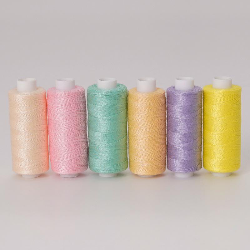 Colorfast Handmade 400-Yd Hand Sewing Thread: 6 Spools of 402 Colored Polyester Threads