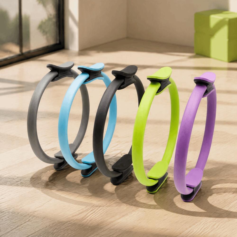 Fiberglass Pilates Ring Non-Slip Grip Resistance Circle Shaping Yoga Ring  Exercise Equipment