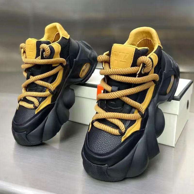 Autumn and Winter New Men's Shoes Casual Sports Shoes Platform Dad Shoes