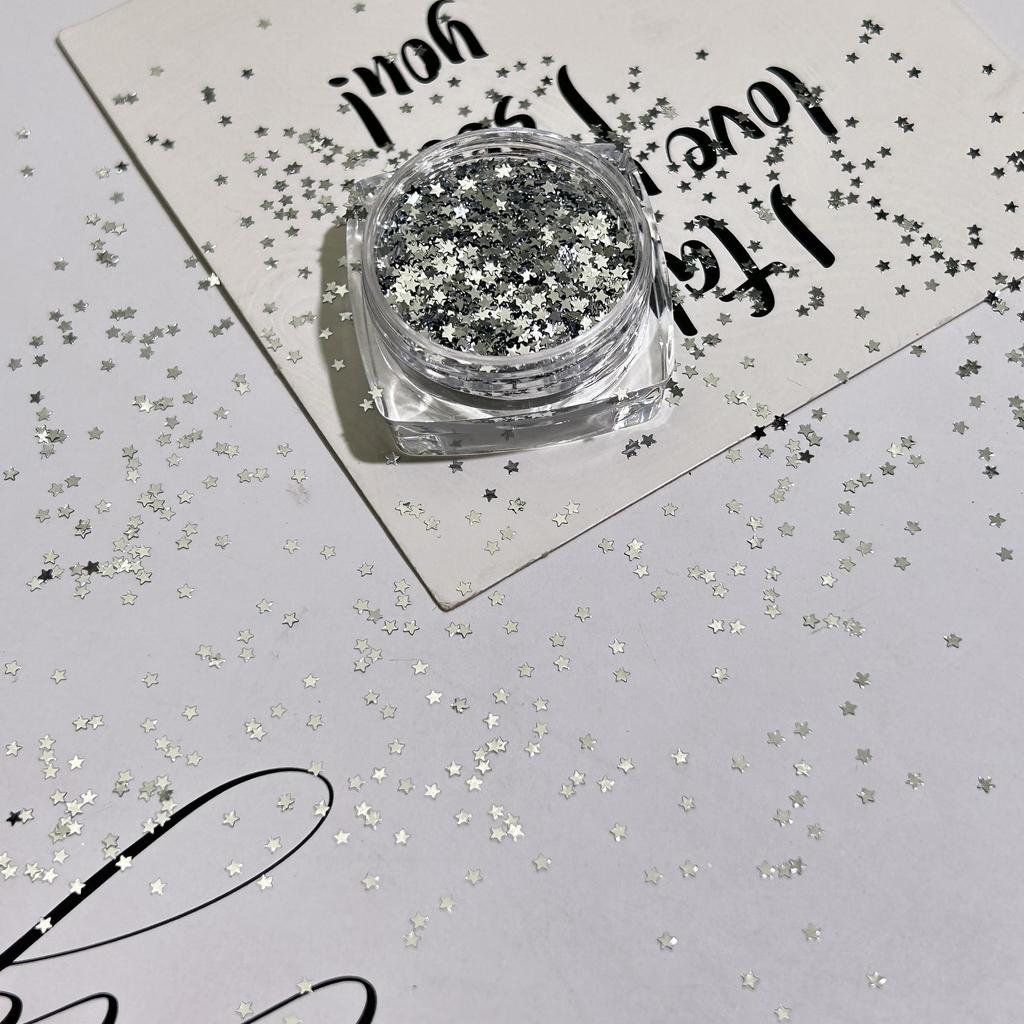 1mm Iridescent Star Nail Art Sequins - DIY Decorations