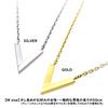 [Petit Jewel YU-NA] V-Line Necklace, Stainless Steel 316L, Couple Gift, Anniversary, Christmas, V LINE NECKLACE (S Size, Silver Color (with Stone))