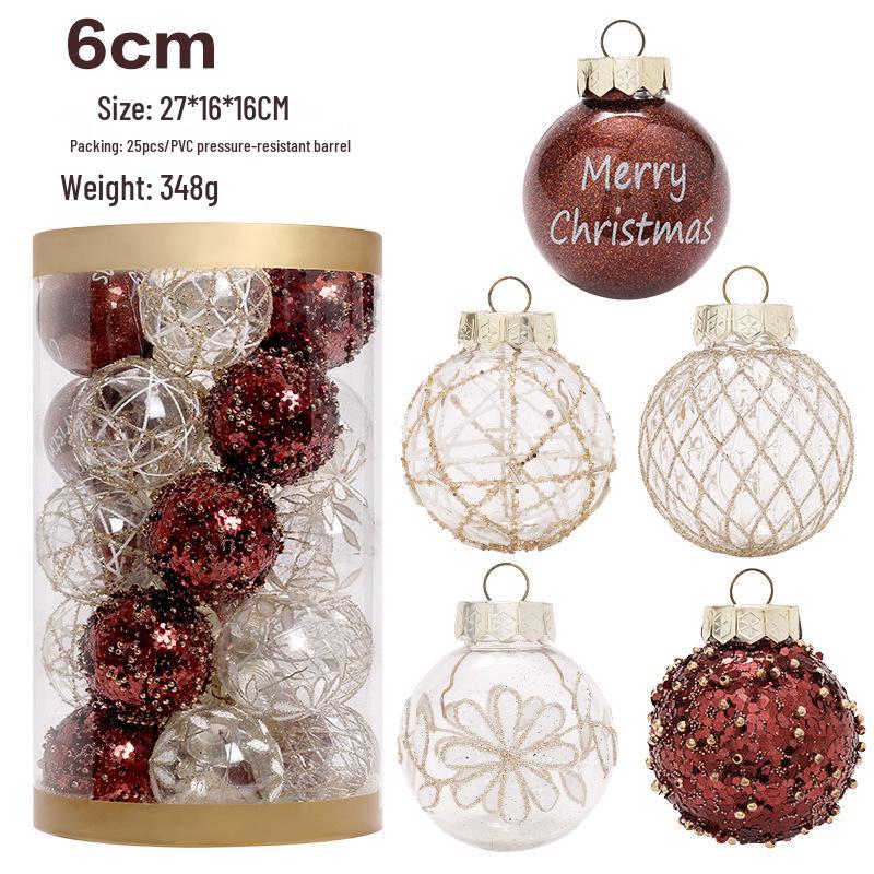 16-Piece Champagne Gold & White Christmas Tree Hanging Ornaments Set