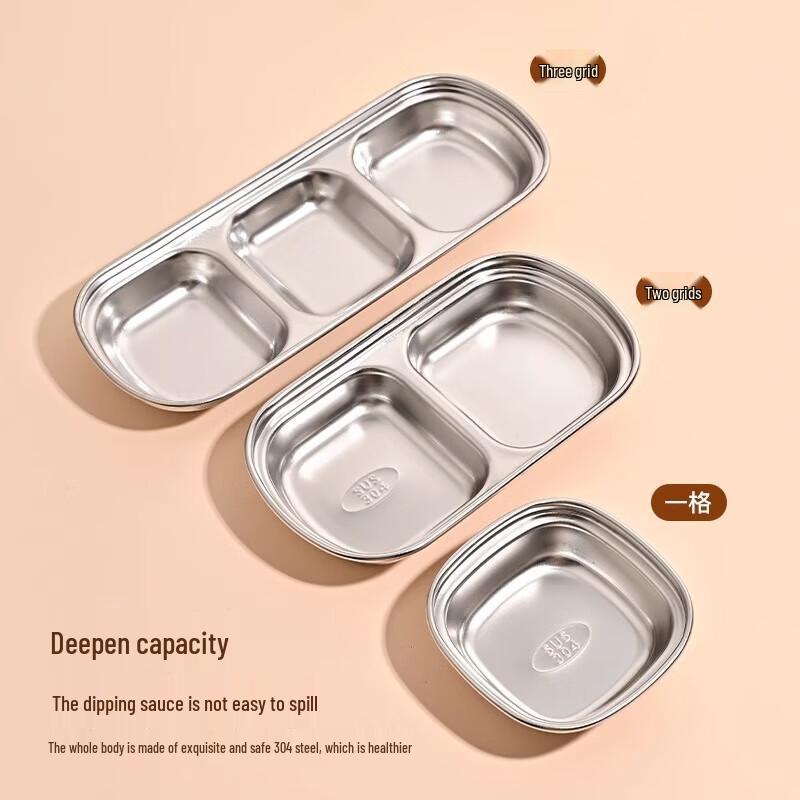 304 Stainless Steel Divided Seasoning Dish