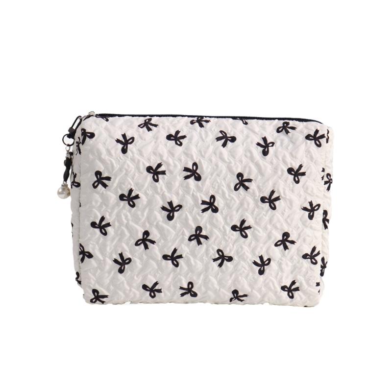 Cosmetic Bag Large Capacity Toiletry Bag Aesthetic Cosmetic Organizers Bows Makeup Bag Skincare Organisers for Women