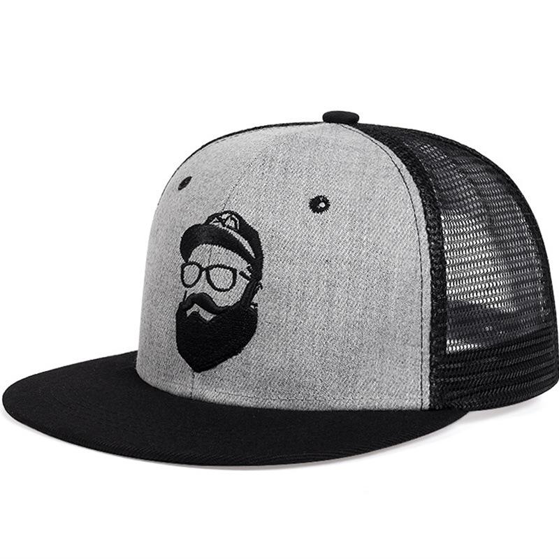 

Unisex Uncle Beard Embroidery Hip-hop Net Hats Outdoor Adjustable Casual Baseball Caps Sunscreen Hat 55-61CM