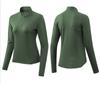 Women's Autumn And Winter Yoga Wear Long Sleeve Fitness Wear Running Training Sports Slim Half Zipper Top