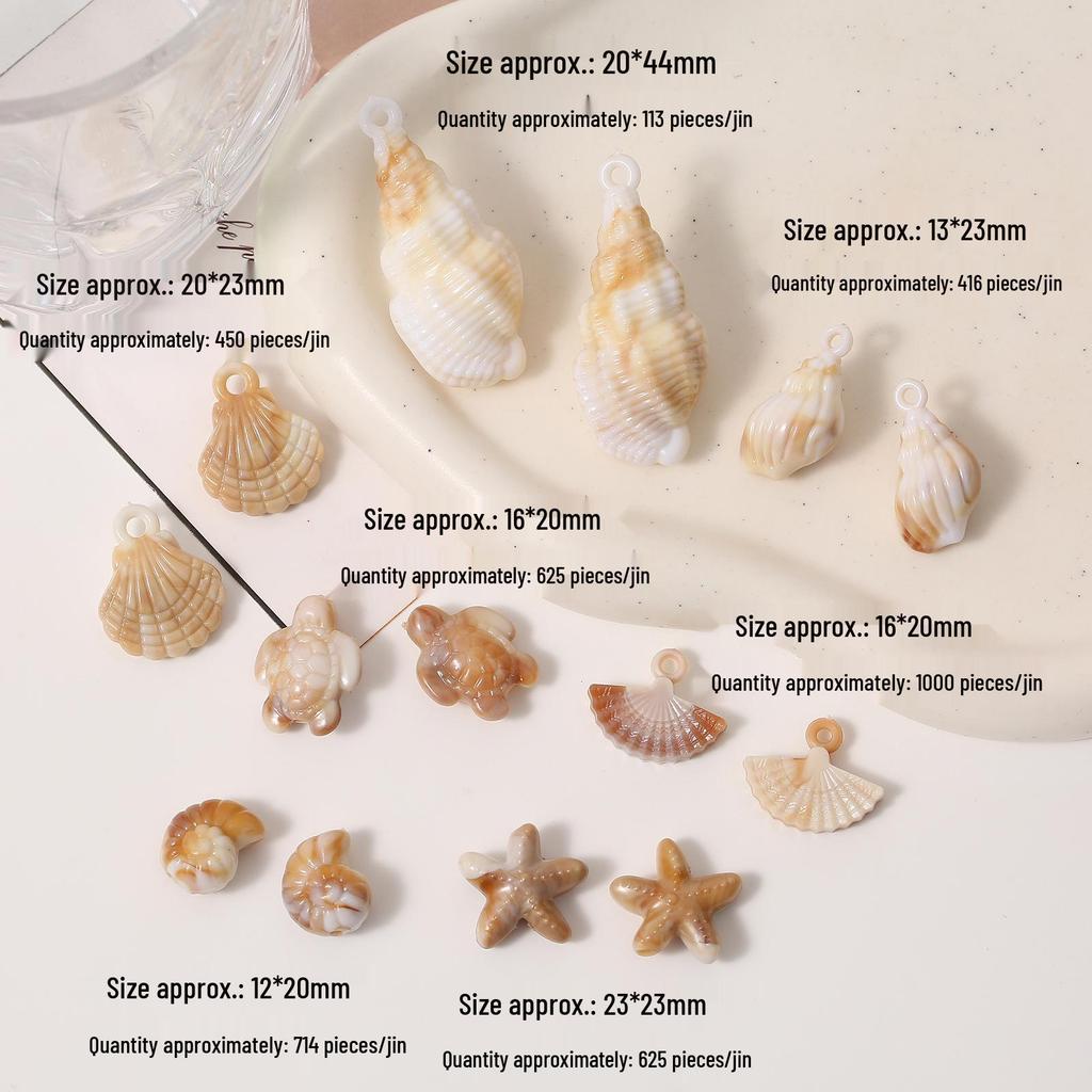 Summer Beach Style Starfish Shell Beads for DIY Bag Charms and Ornaments