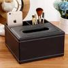 Molona Leather Desktop Tissue Box & Storage Organizer