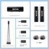 BOYALINK V2.0 A2 Wireless Microphone, Lavalier Microphone, Clip-on Wireless Microphone, Lightning, Type-C, and 3.5mm TRS Compatible, Instant Connectio