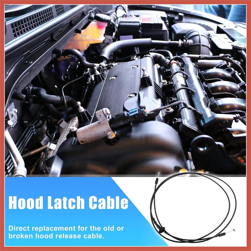 ACROPIX Hood Latch Release Cable for Ford F-150 1997-2004 for Ford Expedition 1997-2002 Hood Lock Cable Replace F65Z-16916-AB Car Parts