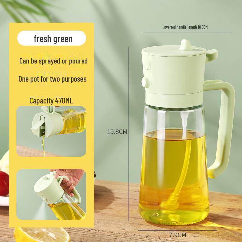 

Масляный распылитель двойного назначения с автоматическим открыванием и закрыванием 470ml зелёный