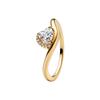 S925 silver new silver bow ring pink color black fashionable niche high-end women's jewelry