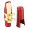 Alto Saxophone Mouthpiece Kit: Metal Ligature, 2.5 Reed, Cushion, Plastic Cap, Various Accessories, Compact and Portable, Gift (Red)
