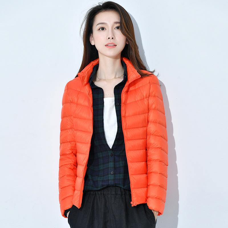 Price new light down jacket women's light short large size fashion light autumn and winter white duck down jacket